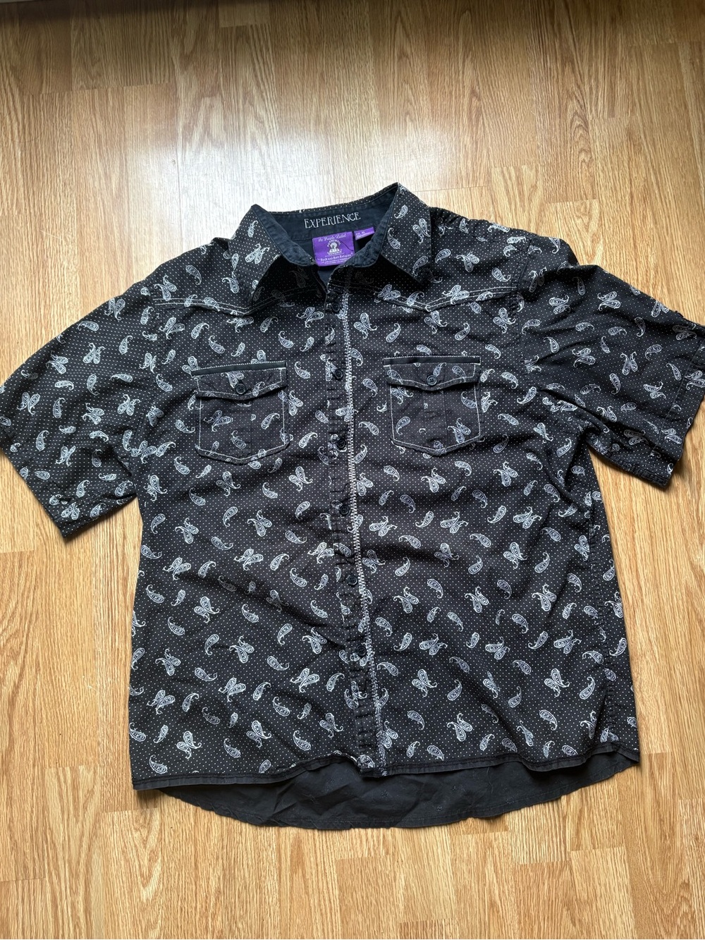 Jimi Hendrix Purple label Experience paisley shirt men size XL